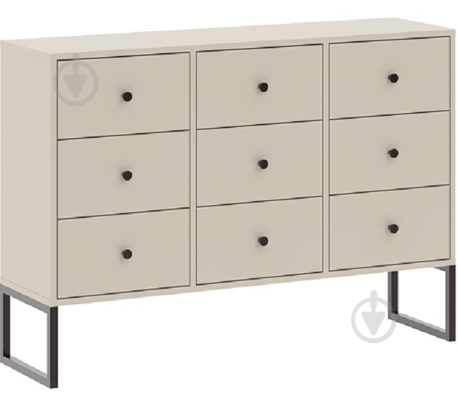 Комод Intermeble LINEA 9ш 1150x820x330 мм чорний/кашемір - фото 1 Комод Intermeble LINEA 9ш 1150x820x330 мм чорний/кашемір - фото 1