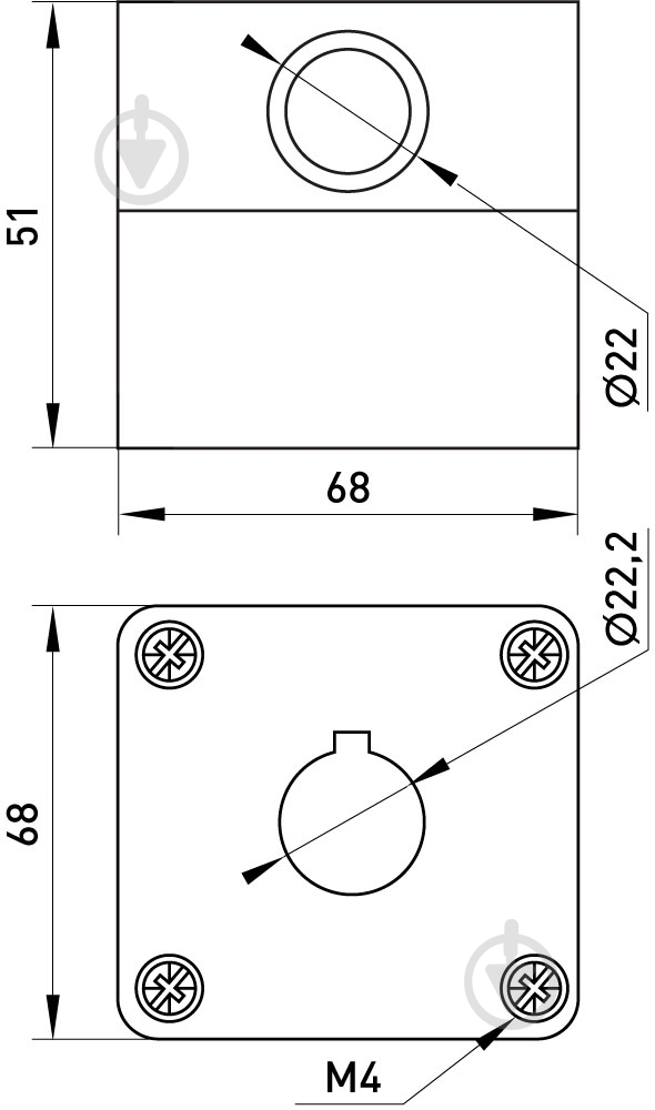 Корпус для кнопки E.NEXT e.mb.box01 p0810146 - фото 2