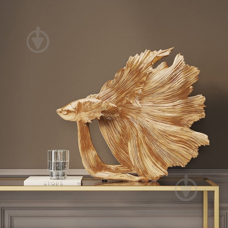 Статуэтка KARE Design Betta Fish 37х34х14 см золото - фото 8 Статуэтка KARE Design Betta Fish 37х34х14 см золото - фото 8
