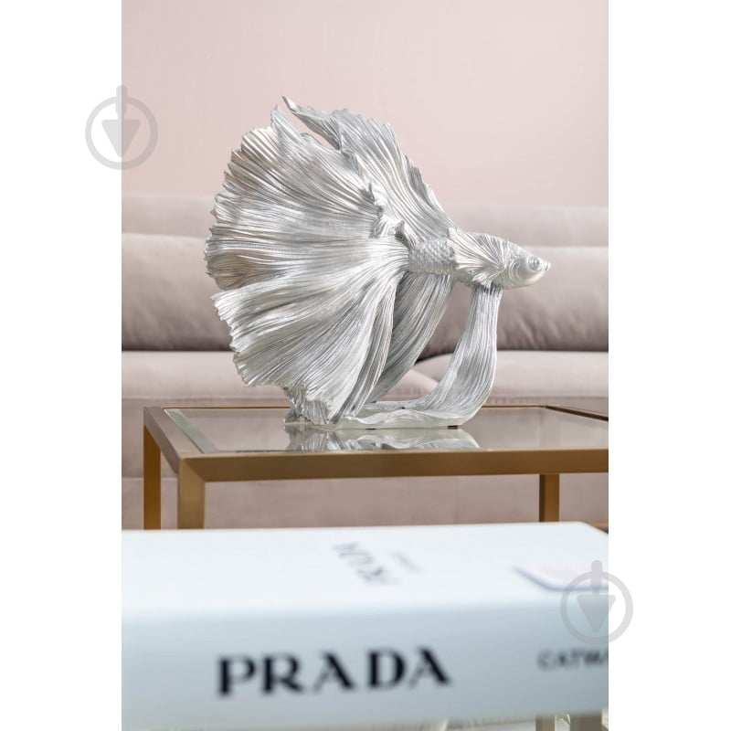 Статуэтка KARE Design Betta Fish 37х34х14 см серебро - фото 8 Статуэтка KARE Design Betta Fish 37х34х14 см серебро - фото 8