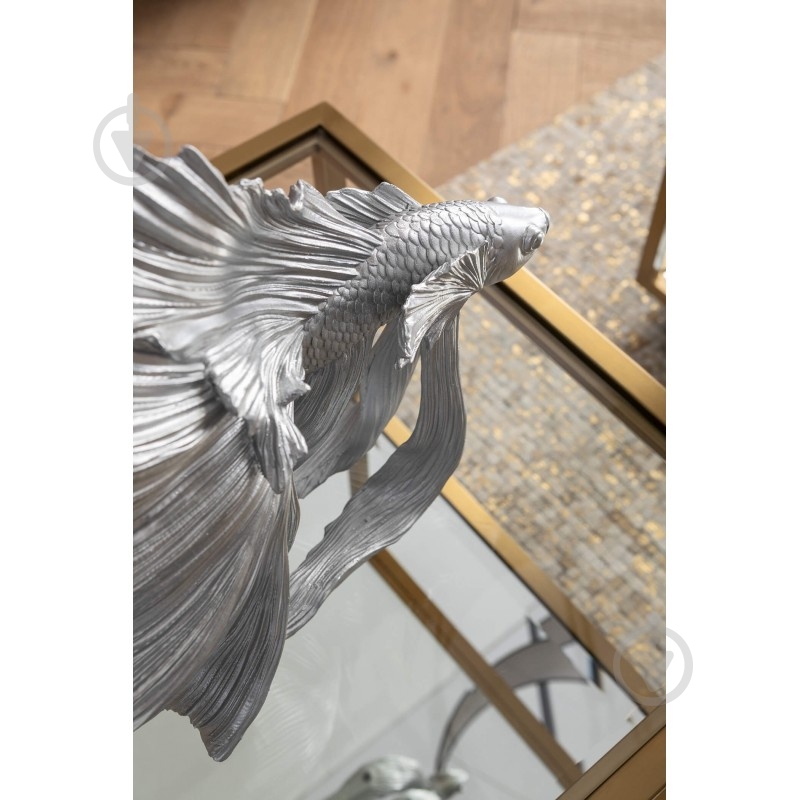 Статуэтка KARE Design Betta Fish 37х34х14 см серебро - фото 11 Статуэтка KARE Design Betta Fish 37х34х14 см серебро - фото 11