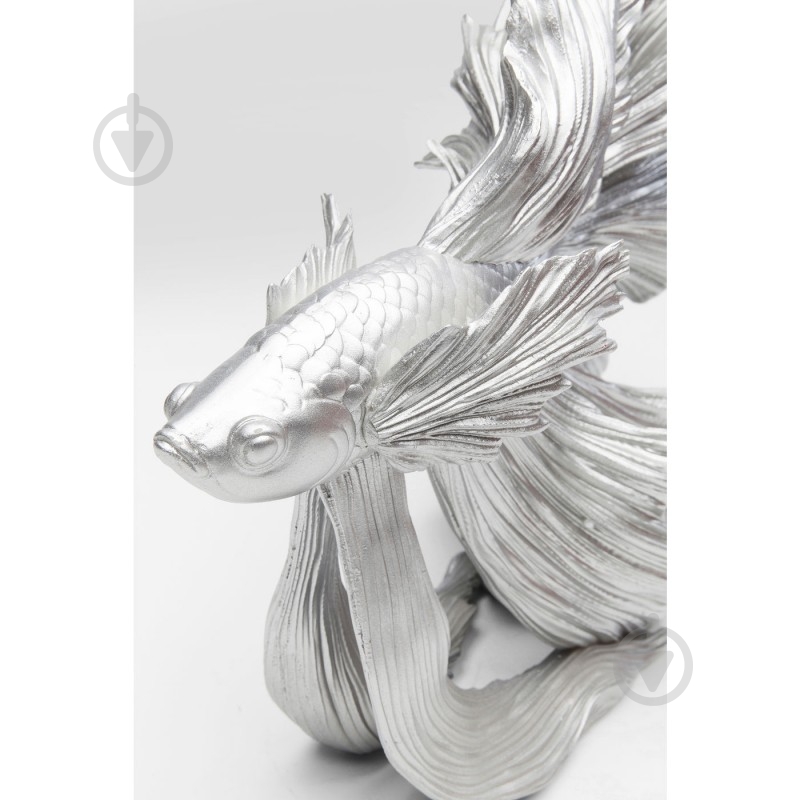 Статуэтка KARE Design Betta Fish 37х34х14 см серебро - фото 4 Статуэтка KARE Design Betta Fish 37х34х14 см серебро - фото 4