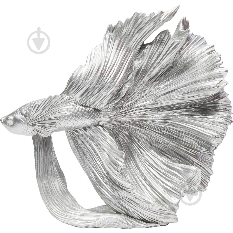 Статуэтка KARE Design Betta Fish 37х34х14 см серебро - фото 1 Статуэтка KARE Design Betta Fish 37х34х14 см серебро - фото 1