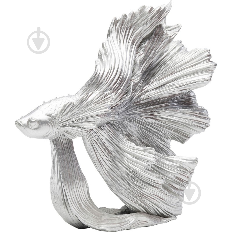 Статуэтка KARE Design Betta Fish 37х34х14 см серебро - фото 2 Статуэтка KARE Design Betta Fish 37х34х14 см серебро - фото 2