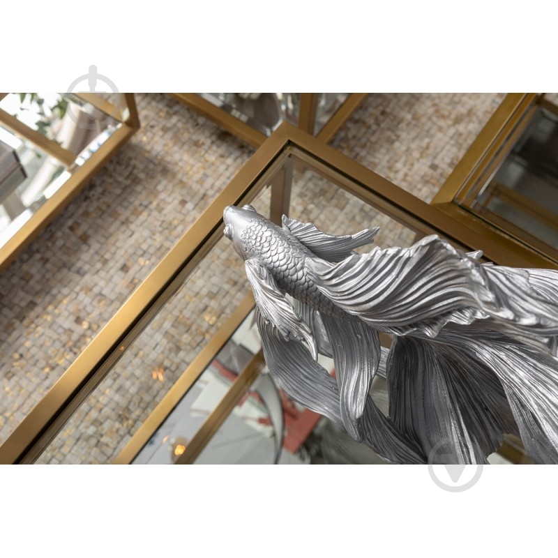 Статуэтка KARE Design Betta Fish 37х34х14 см серебро - фото 10 Статуэтка KARE Design Betta Fish 37х34х14 см серебро - фото 10