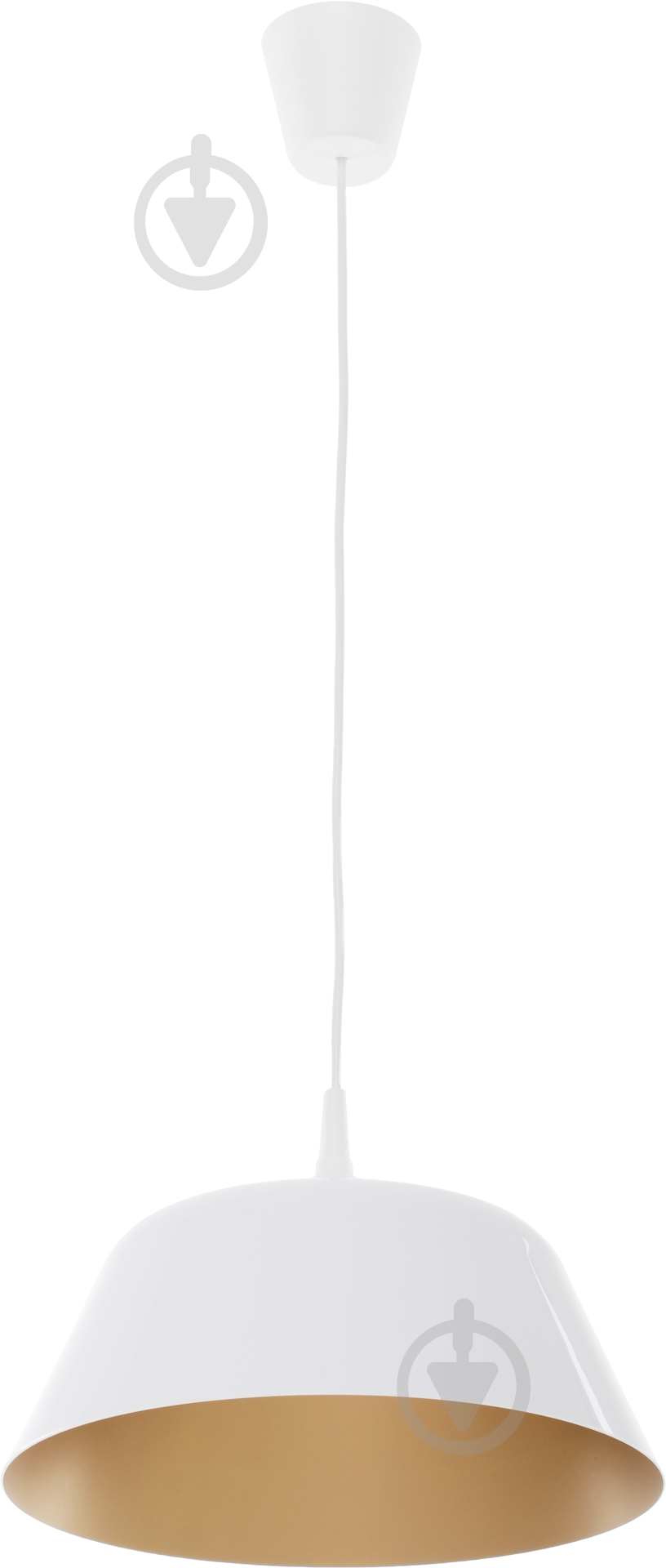 Подвес TK Lighting Rossi 1x60 Вт E27 белый с золотистым 1704 - фото 1