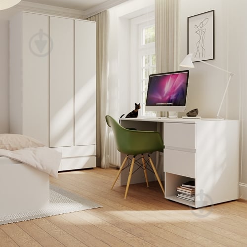 Стол письменный Intermeble BASIC PLUS 2ш 773х1150х500 мм белый/белый - фото 3 Стол письменный Intermeble BASIC PLUS 2ш 773х1150х500 мм белый/белый - фото 3