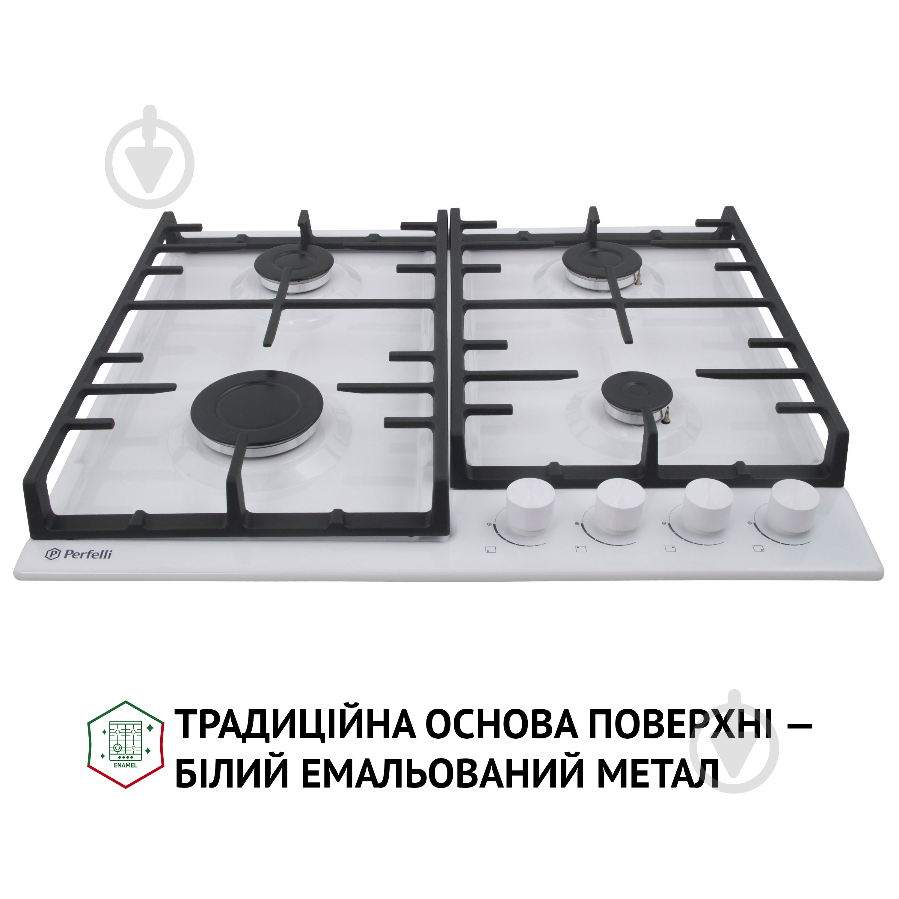 Варочная поверхность газовая Perfelli HGM 61427 WH - фото 2 Варочная поверхность газовая Perfelli HGM 61427 WH - фото 2