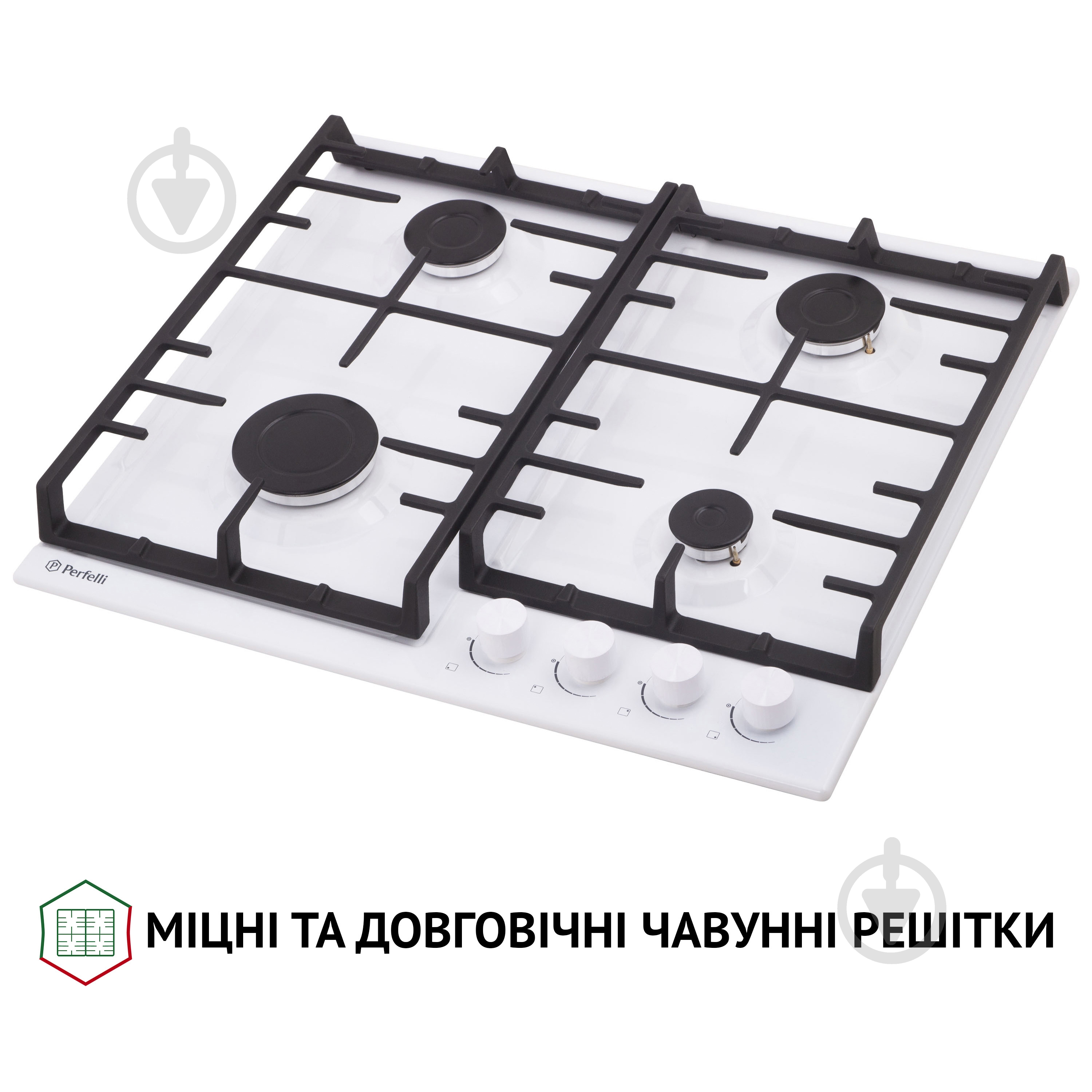 Варочная поверхность газовая Perfelli HGM 61427 WH - фото 3 Варочная поверхность газовая Perfelli HGM 61427 WH - фото 3