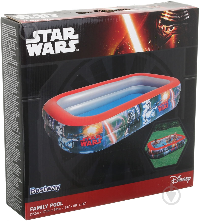 Бассейн надувной Bestway Star Wars Family Pool - фото 1