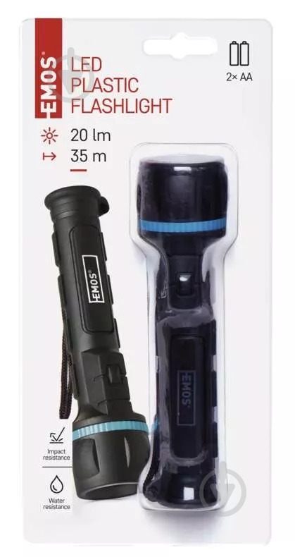 Фонарик Emos LED P3861 20Lm 2xAA 20 Lm черный P3861 - фото 3