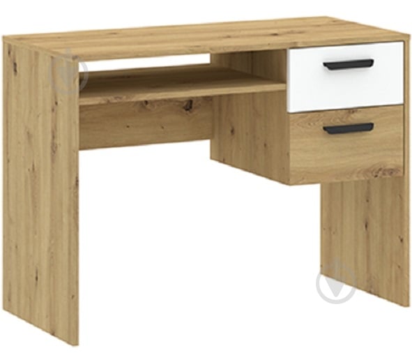 Стіл письмовий Intermeble BASIC TWO 2ш 750х1000х500 мм білий/дуб артізан - фото 1