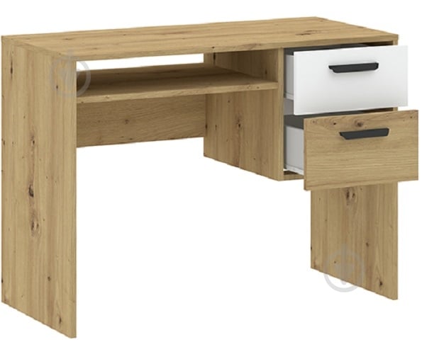 Стіл письмовий Intermeble BASIC TWO 2ш 750х1000х500 мм білий/дуб артізан - фото 2