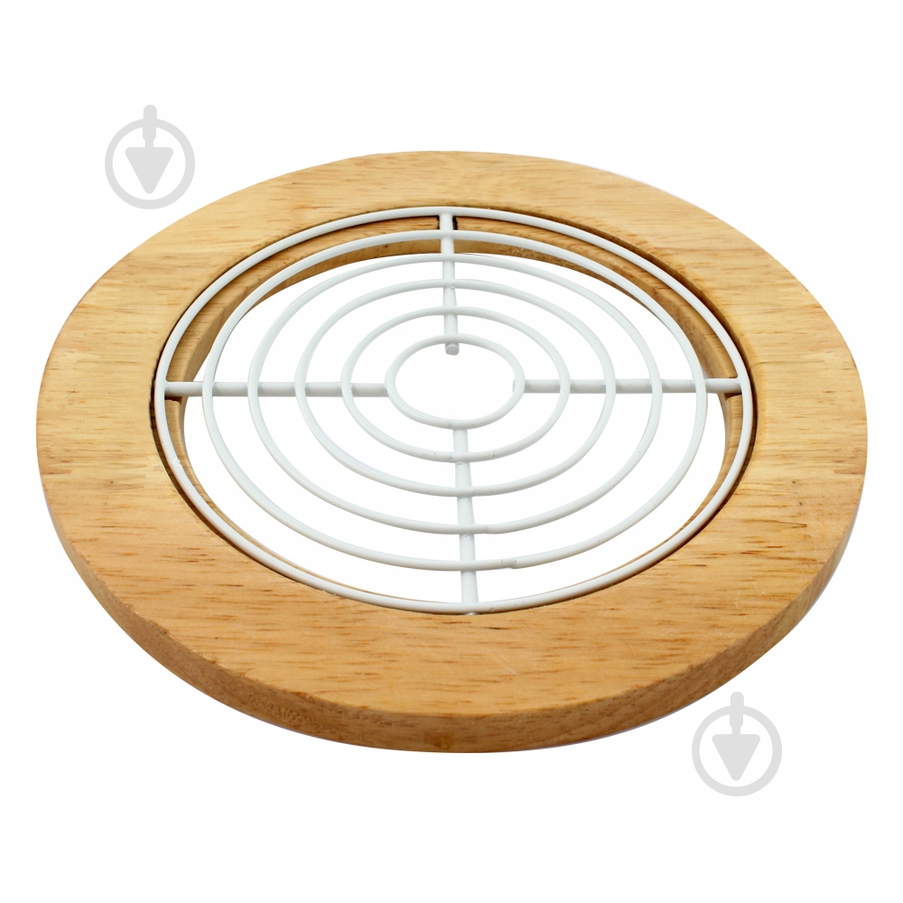 Підставка під гаряче Arino Bamboo18х18х1,2 см біла 73833 - фото 1