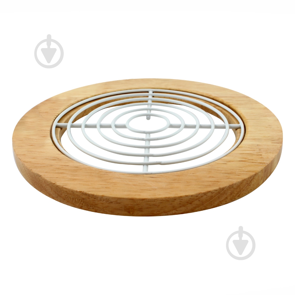 Підставка під гаряче Arino Bamboo18х18х1,2 см біла 73833 - фото 2