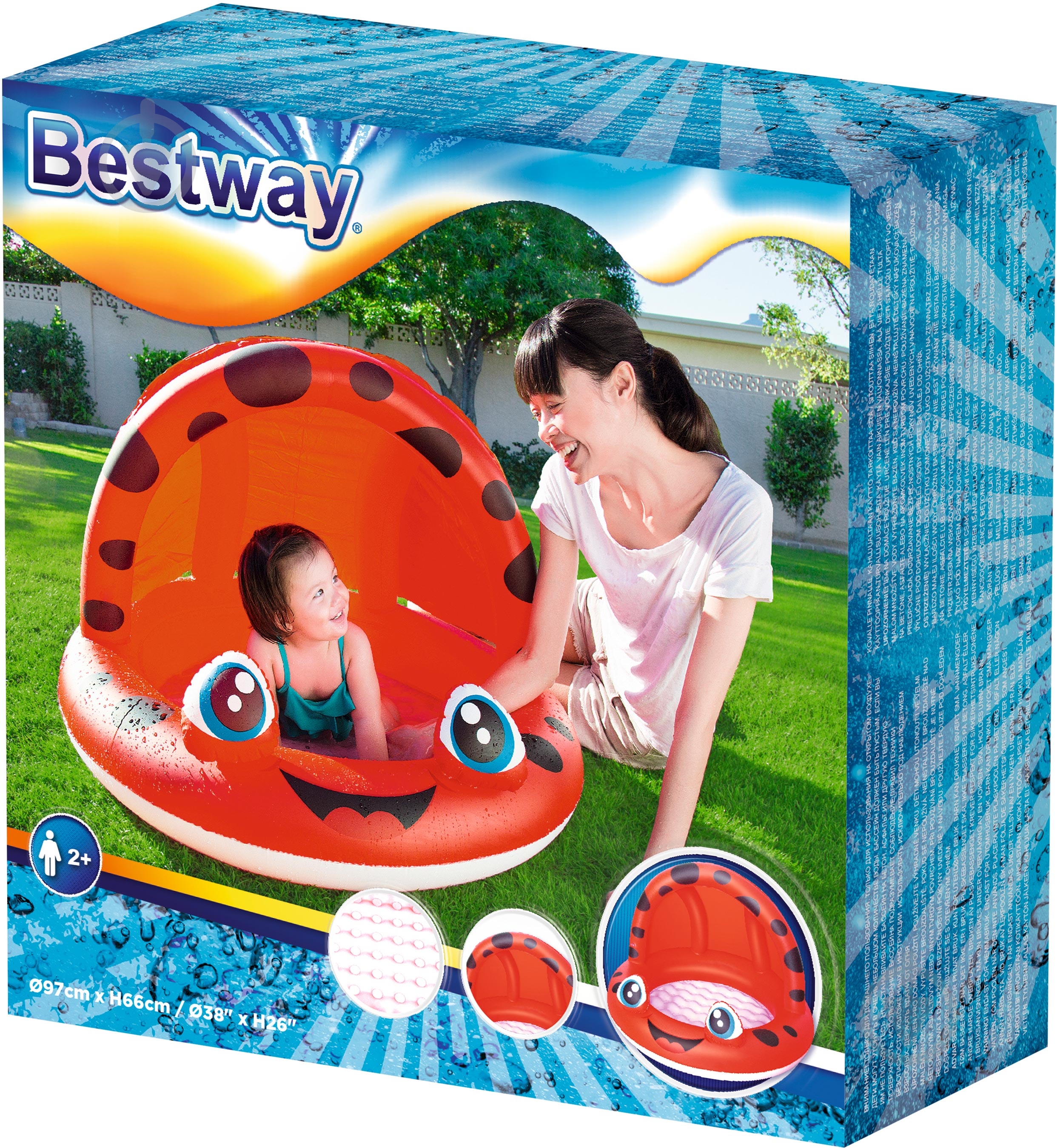 Бассейн надувной Bestway Happy Face Collate 97x66 см цвет в ассортименте - фото 6