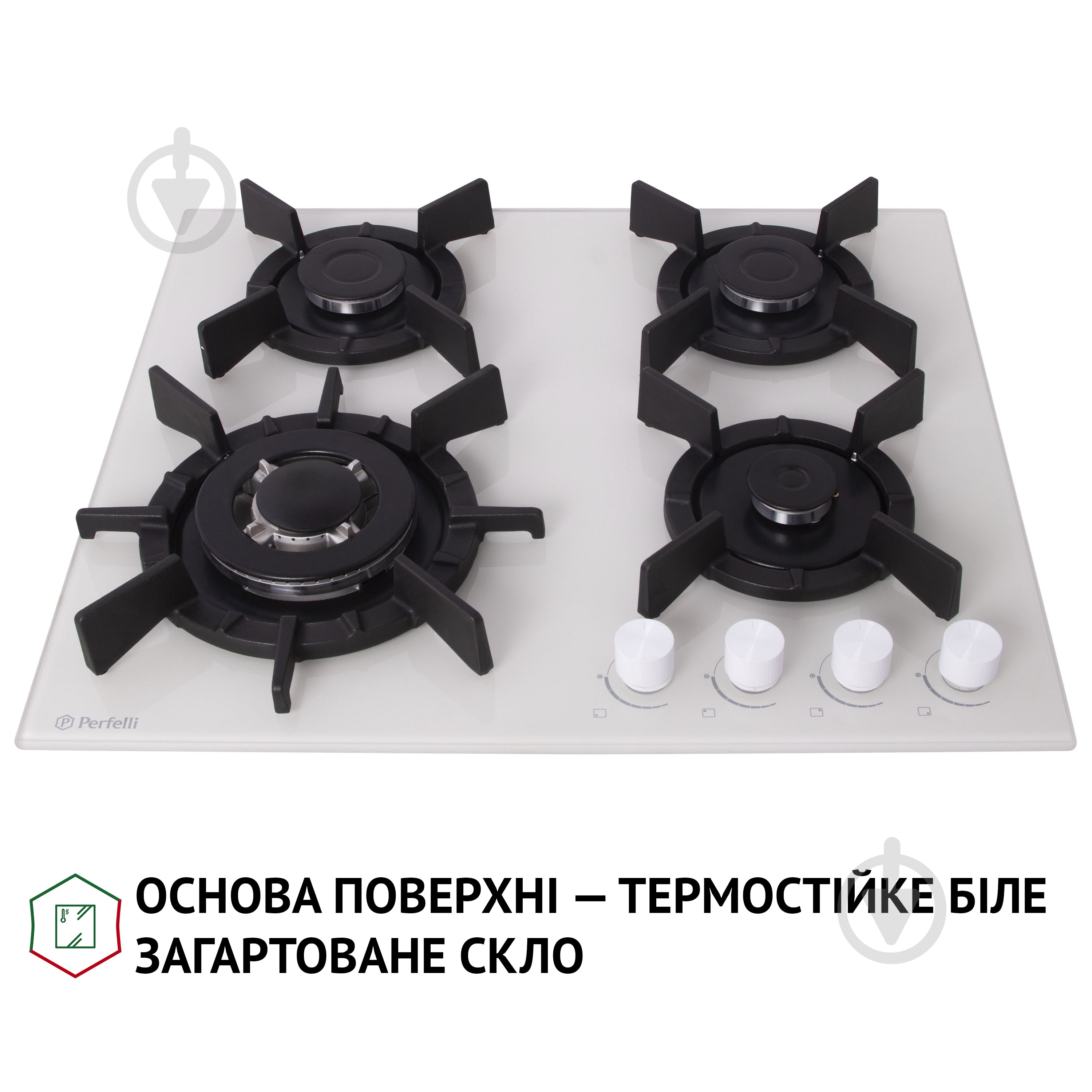 Варочная поверхность газовая Perfelli HGG 61687 WH - фото 2 Варочная поверхность газовая Perfelli HGG 61687 WH - фото 2