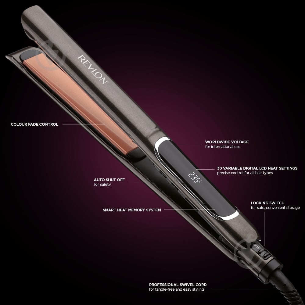 Стайлер Revlon Salon Straight Copper Smooth Styler RVST2175E2 - фото 8