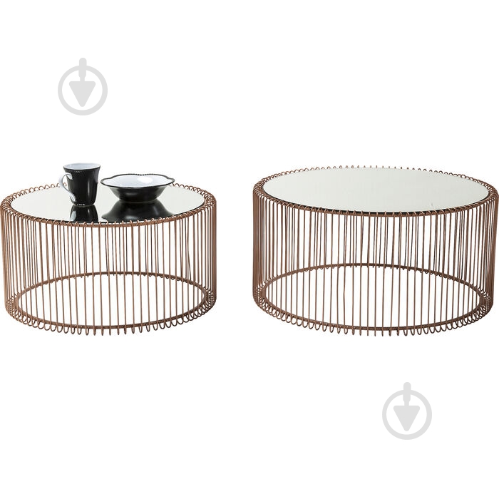 Стол декоративный KARE Design Wire Copper набір з 2 шт. 335x700x700 мм медный - фото 6 Стол декоративный KARE Design Wire Copper набір з 2 шт. 335x700x700 мм медный - фото 6