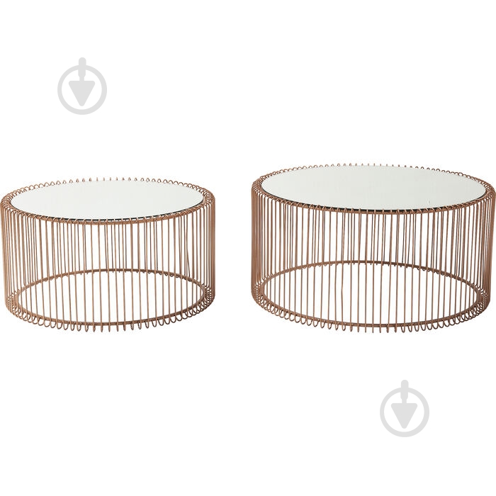 Стол декоративный KARE Design Wire Copper набір з 2 шт. 335x700x700 мм медный - фото 7 Стол декоративный KARE Design Wire Copper набір з 2 шт. 335x700x700 мм медный - фото 7