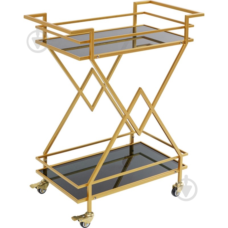 Тележка декоративная KARE Design Pyramids 790x650x355 мм золотистый - фото 2 Тележка декоративная KARE Design Pyramids 790x650x355 мм золотистый - фото 2