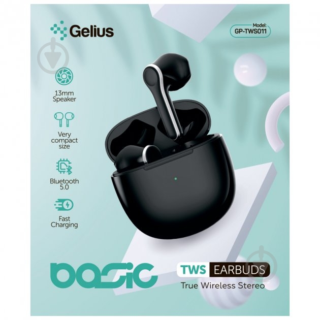 Наушники беспроводные Gelius Pro Basic GP-TWS011 black - фото 8 Наушники беспроводные Gelius Pro Basic GP-TWS011 black - фото 8