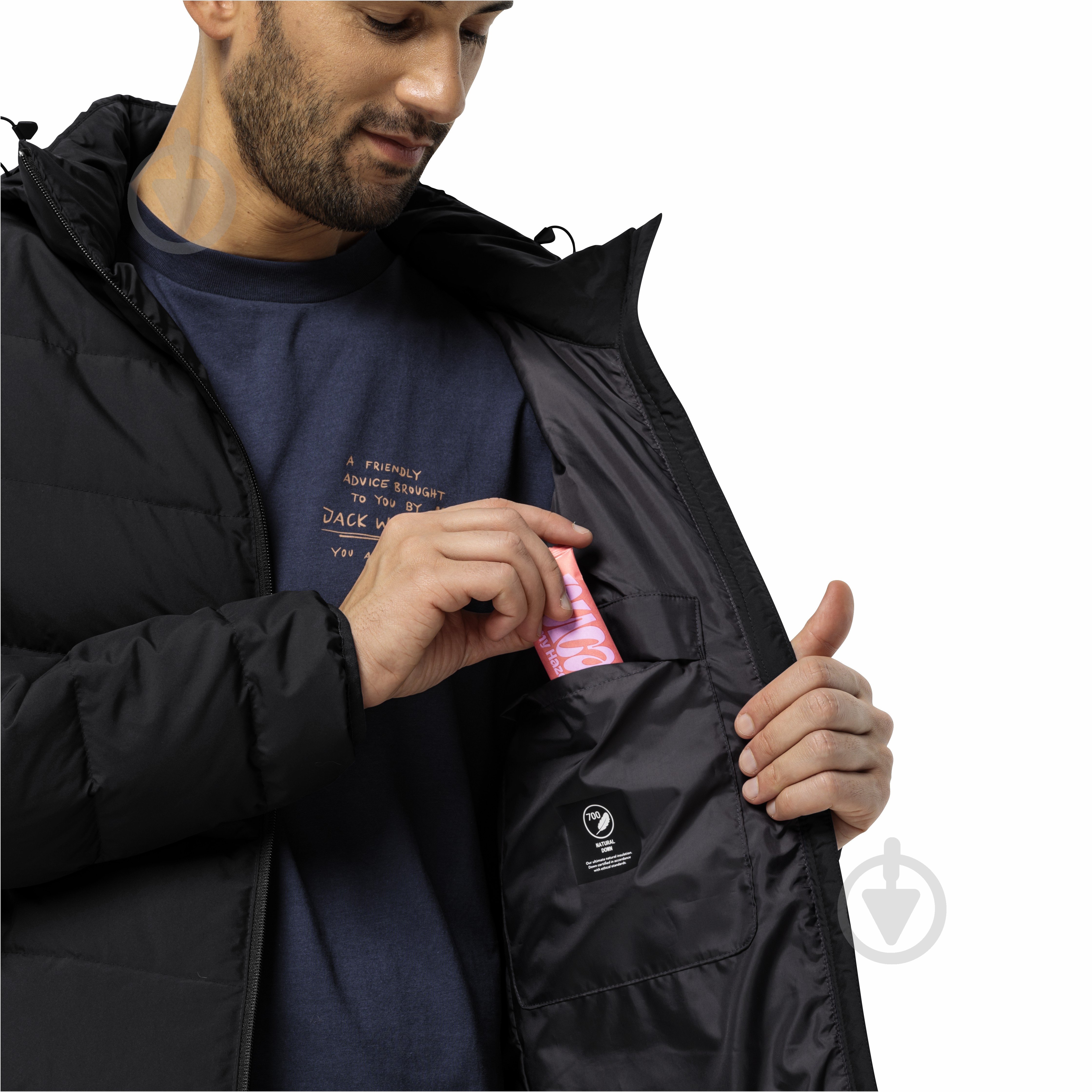 Пуховик мужская зимняя Jack Wolfskin COLONIUS JKT M RDS 1207431_6000 р.L черный - фото 4 Пуховик мужская зимняя Jack Wolfskin COLONIUS JKT M RDS 1207431_6000 р.L черный - фото 4