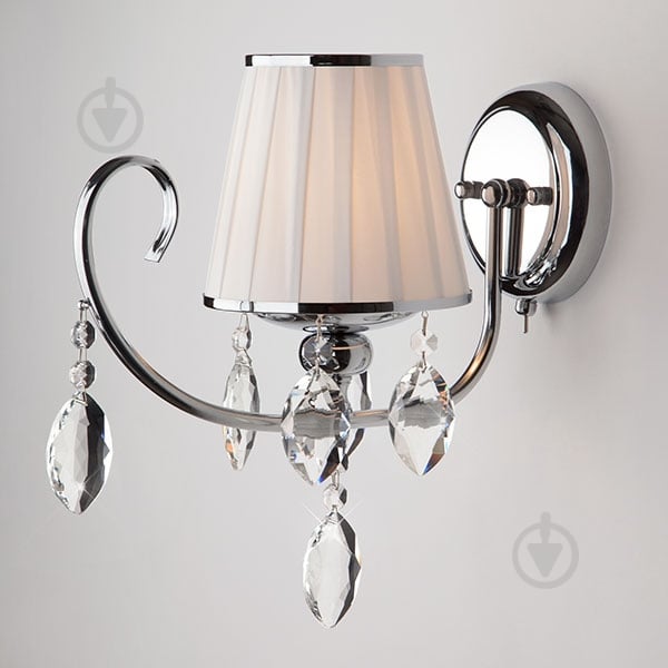 ВИТРИНА! Бра Strotskis Rosalva 1x40 Вт E14 хром/белый 10021/1 - фото 1