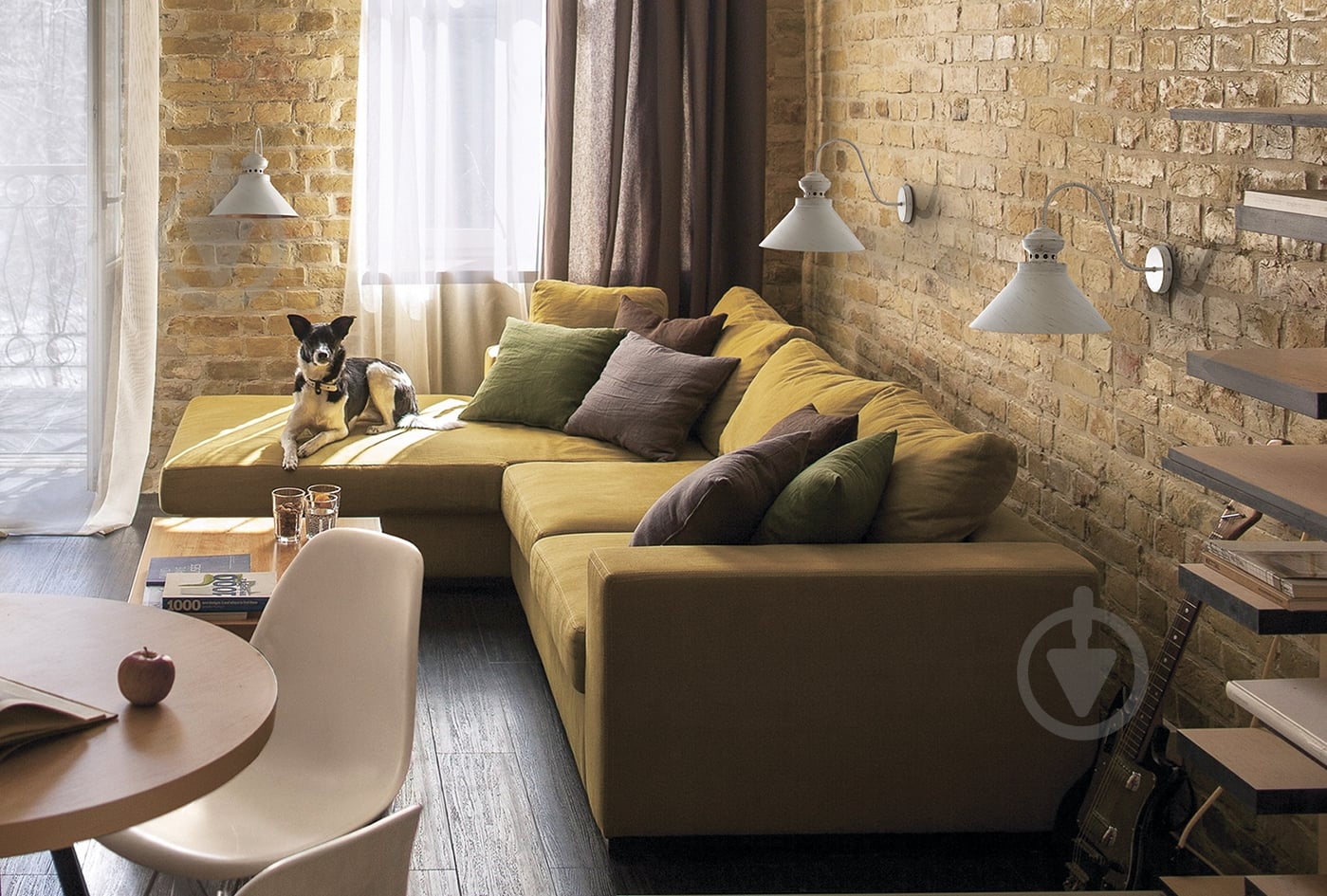Бра Vesta Light 1x60 Вт E27 белый с золотистым LOFT 17181 біло-золотий - фото 3