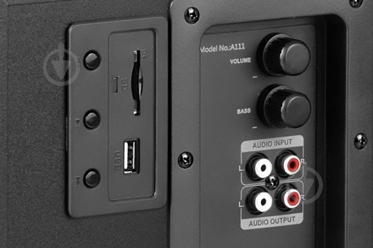 Акустическая система F&D A111 USB/SD card reader 2.1 black - фото 4