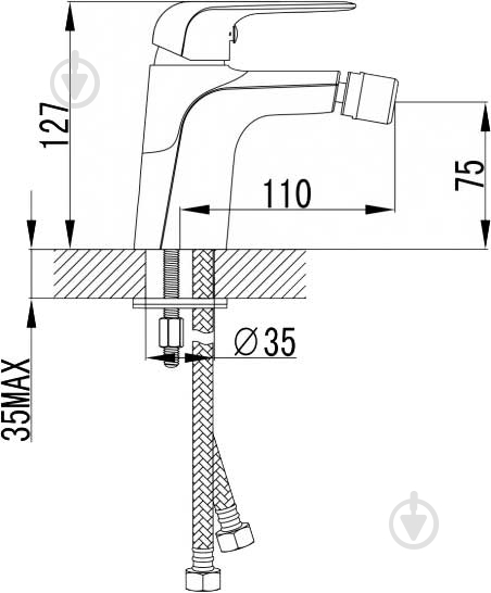 Смеситель для биде Imprese Nova Opava (40075) - фото 2