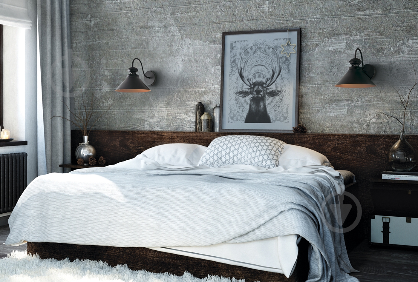 Бра Vesta Light 1x40 Вт E14 черный LOFT 17371 чорний - фото 2