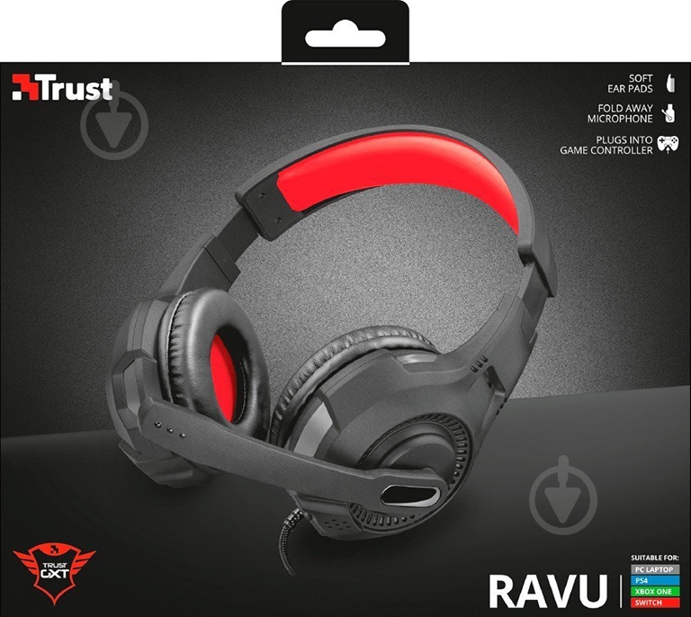 Гарнитура Trust GXT 307 RAVU HEADSET (22450) black - фото 5 Гарнитура Trust GXT 307 RAVU HEADSET (22450) black - фото 5