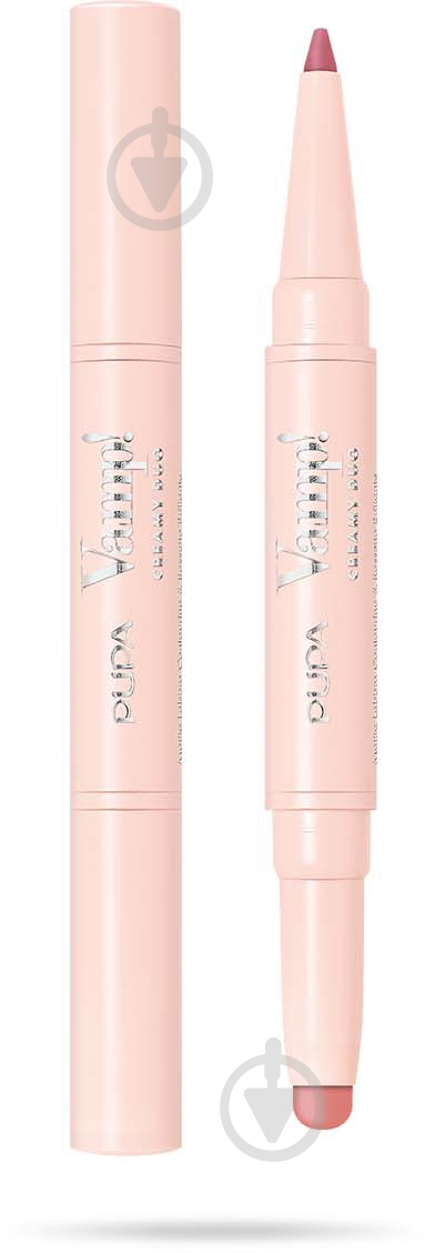 Помада-олівець Pupa Vamp! Creamy Duo 04 Light Rose 1 г - фото 1