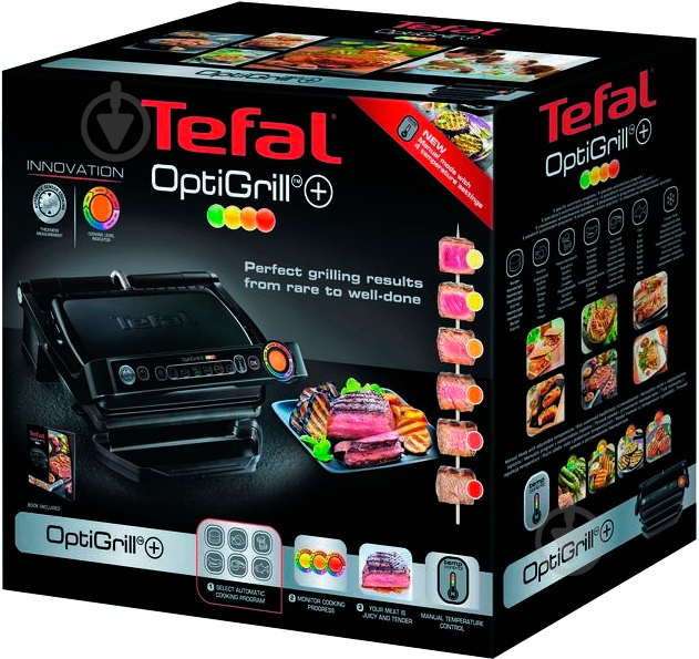 Гриль-барбекю Tefal OPTIGRILL+ GC712812 - фото 4