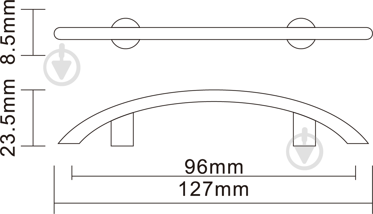 Мебельная ручка скоба DC DS 05 G2 A 96 мм хром - фото 4 Мебельная ручка скоба DC DS 05 G2 A 96 мм хром - фото 4