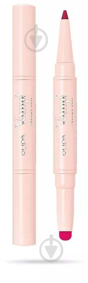 Помада-олівець Pupa Vamp! Creamy Duo 12 Cherry Red 1 г - фото 1