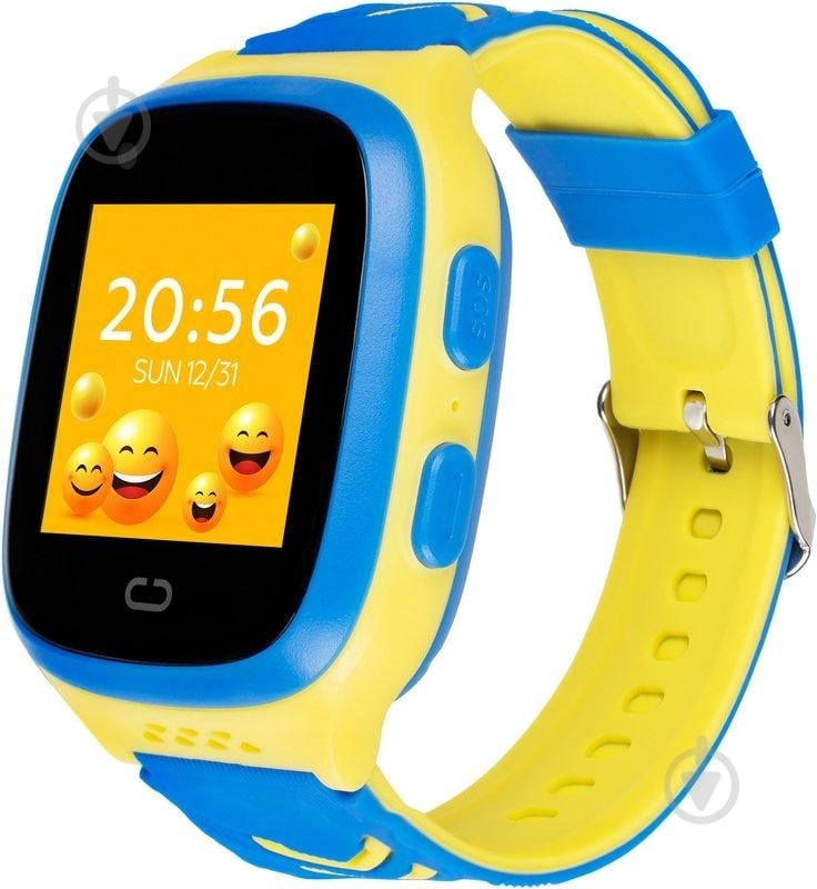 Смарт-годинник дитячий Gelius GPS/4G (IP67) yellow/blue (GP-PK006) - фото 1