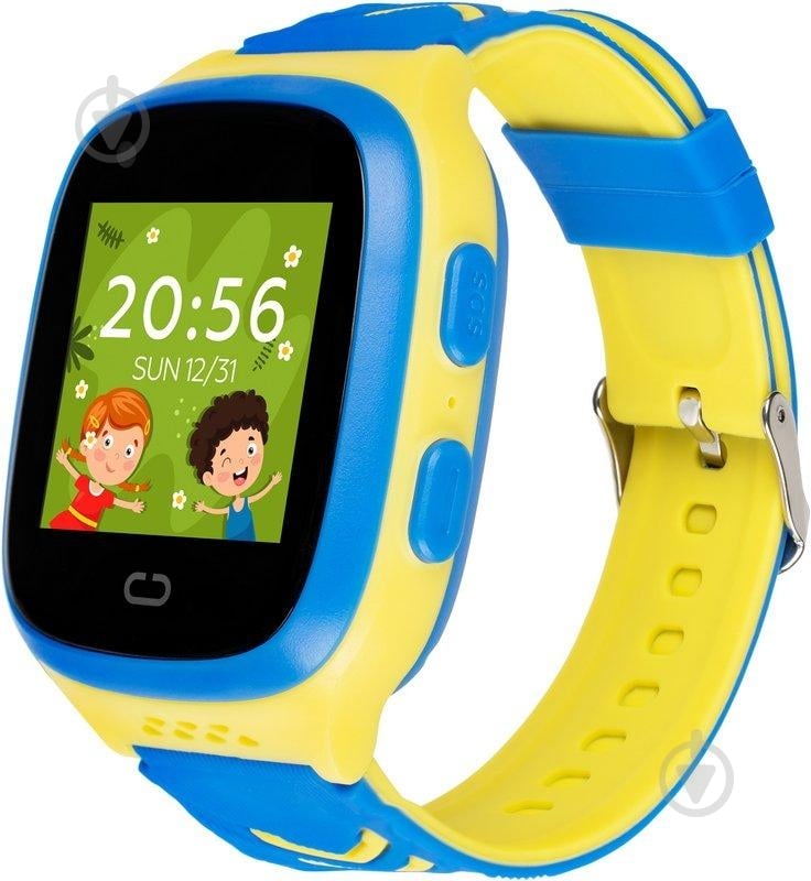Смарт-годинник дитячий Gelius GPS/4G (IP67) yellow/blue (GP-PK006) - фото 4