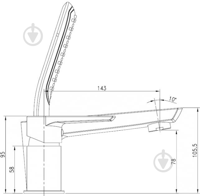 Смеситель для ванны Imprese Breclav 85245W - фото 2