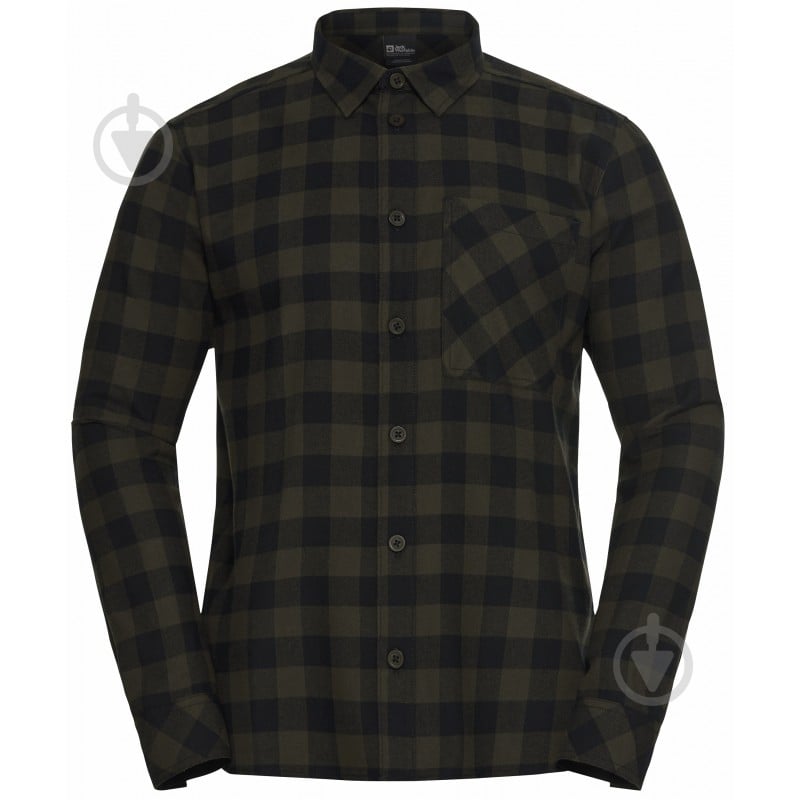 Рубашка Jack Wolfskin LITE FLANNEL SHIRT M A65026_T0328 р. XL черный хаки - фото 3