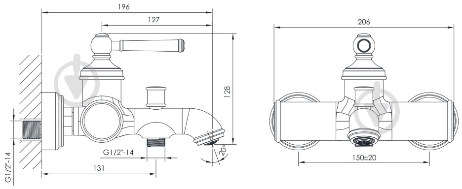 Смеситель для ванны Imprese Hydrant ZMK031806040 - фото 2 Смеситель для ванны Imprese Hydrant ZMK031806040 - фото 2