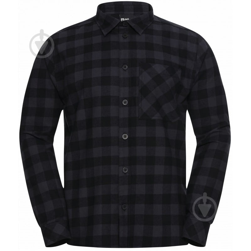 Сорочка Jack Wolfskin LITE FLANNEL SHIRT M A65026_T0156 р. XXL чорний із сірим - фото 1