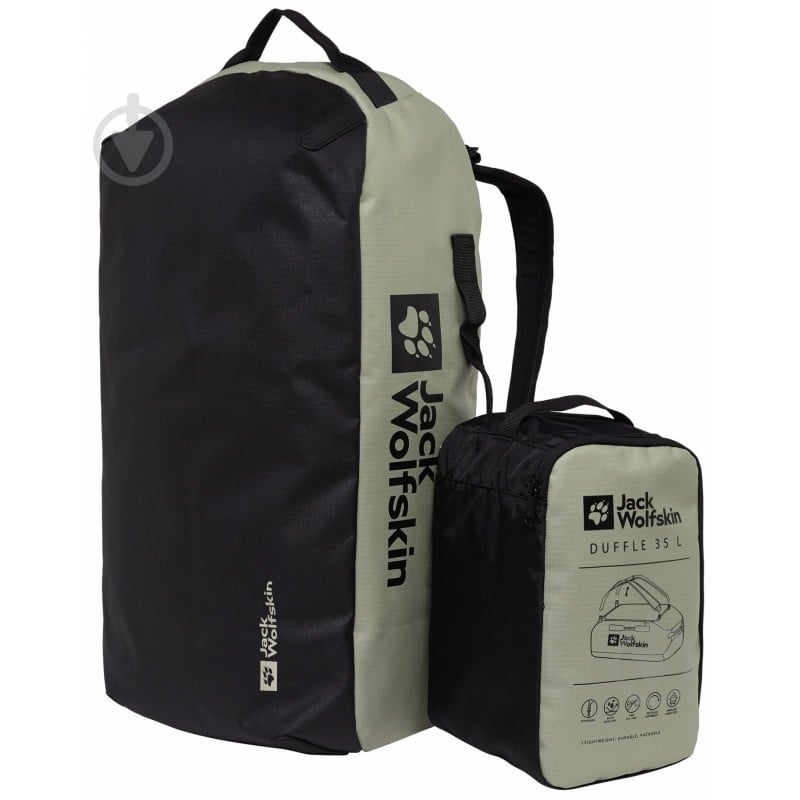Сумка-рюкзак Jack Wolfskin ALL-IN DUFFLE 35 сіро-зелений A62110_4137 - фото 4