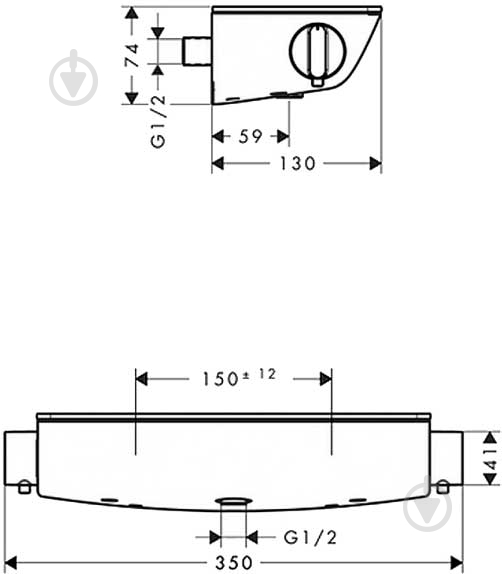 Смеситель для душа Hansgrohe Ecostat Select (13161000) - фото 2