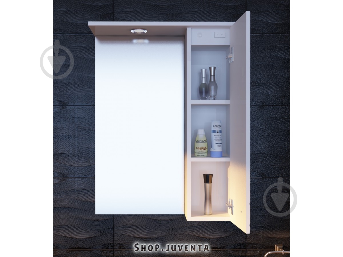 Зеркало со шкафчиком ЮВЕНТА Ріо1 - 60 - фото 2