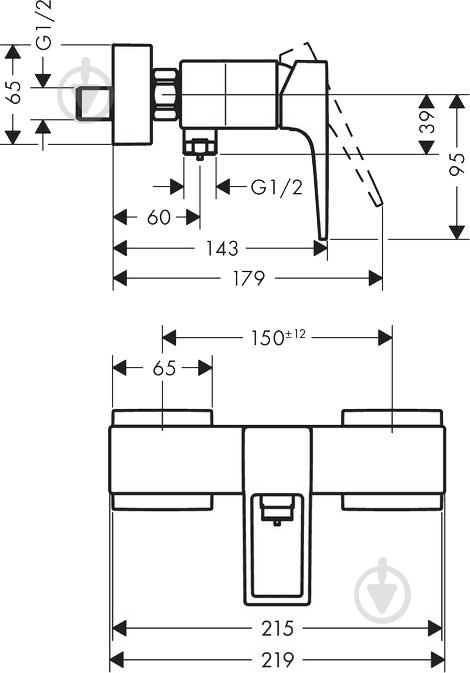 Смеситель для душа Hansgrohe Metropol 74560000 - фото 2