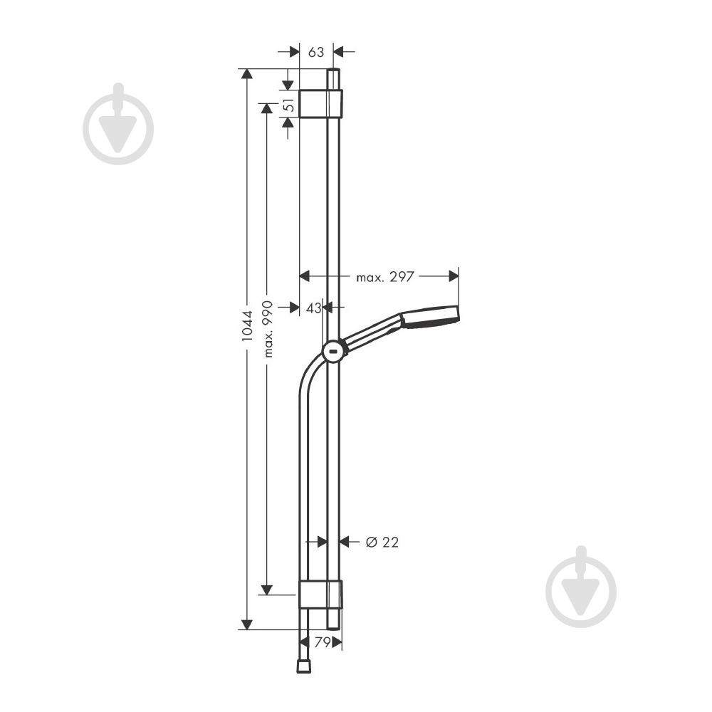 Душевой гарнитур Hansgrohe Pulsify Blend Relax 24180000 - фото 2