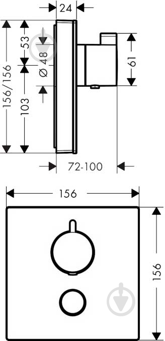 Смеситель для душа Hansgrohe Showerselect (15735400) - фото 2
