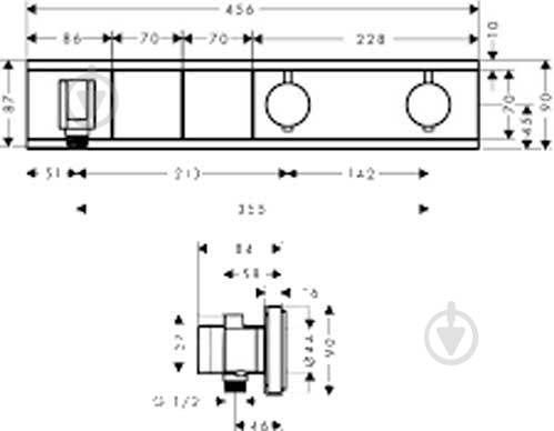 Смеситель для душа Hansgrohe Rainselect (15355400) - фото 2 Смеситель для душа Hansgrohe Rainselect (15355400) - фото 2